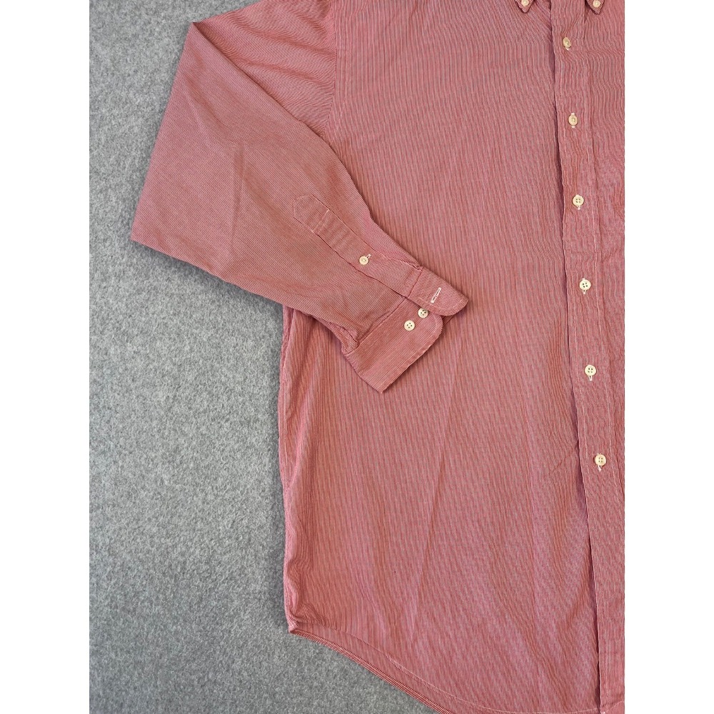 Vintage Polo Ralph Lauren Shirt Mens XL Red Stripe Yarmouth Button Down - Picture 3 of 9